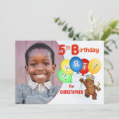 5e verjaardag van de Koninklijke Teddy Bear Kaart (Staand voorkant)