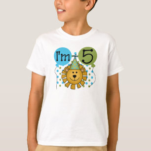 5e verjaardag van de Lion Birthday T-shirt