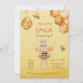 5e verjaardag van de mooie hondsdag van de honingb kaart (Voorkant)