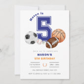 5e verjaardag van de sporter kaart (Voorkant)