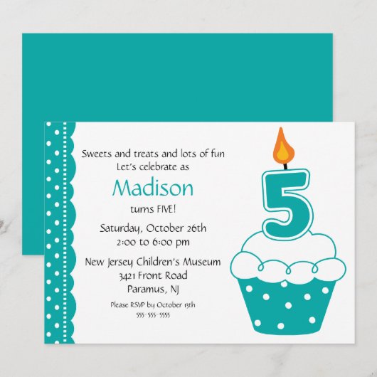 5e verjaardag van de uitnodiging tot het indienen  (Voorkant / Achterkant)