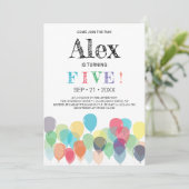 5e verjaardag van de uitnodiging van de Birthday B (Staand voorkant)