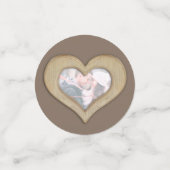 5e verjaardag van het huwelijk hart en foto confetti (Kleine voorkant)