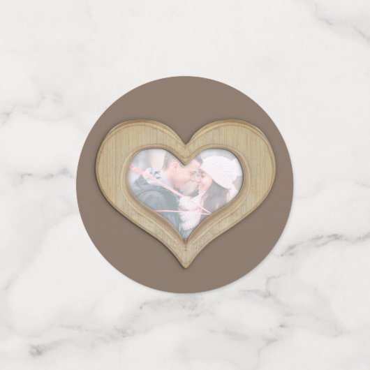 5e verjaardag van het huwelijk hart en foto confetti (Kleine voorkant)