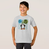 5e verjaardag van Penguin Birthday T-shirt (Voorkant volledig)