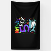 5e verjaardag Vijf jaar oud, haaiengeschenken Spandoek (Verticaal)