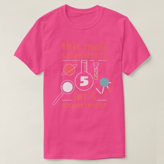5e verjaardag vijfde dag wetenschapsmanager chemi t-shirt (Design voorkant)