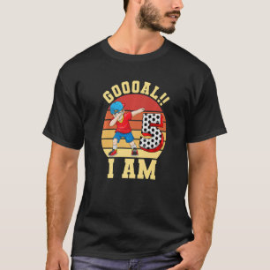 5e verjaardag Voetbal Voetbal Vogelpartij 5 jaar T-shirt