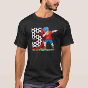 5e verjaardag Voetbal Voetbal Vogelpartij 5 jaar T-shirt