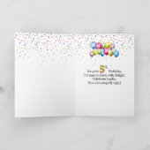 5e verjaardag Witte Eend in een plas regenwater Kaart (Binnen)