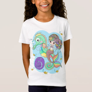 5e verjaardag Zeemeermin T-Shirt