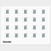 5e verjaardag Zeeschildpad Onderwater Vectorontwer Ronde Sticker (Vel)