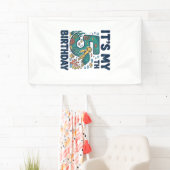 5e verjaardag Zeeschildpad Onderwater Vectorontwer Spandoek (Insitu)