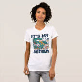 5e verjaardag Zeeschildpad Onderwater Vectorontwer T-shirt (Voorkant volledig)