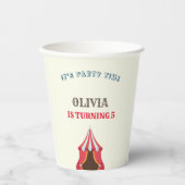 5E Verjaardagsfeestje Circus THEMA FOTOCOLLAGE Papieren Bekers (Voorkant)