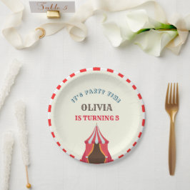 5E Verjaardagsfeestje Circus THEMA FOTOCOLLAGE Papieren Bordje