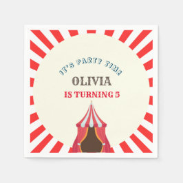 5E verjaardagsfeestje circus thema Servet