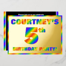 5e verjaardagsfeestje — Leuke regenboog spectrum “