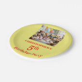 5e verjaardagsfeestje Teddy Bears Party Papieren Bordje (Gekanteld)