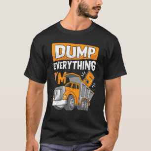 5e Verjaardagsjongen 5 Vijf Jaar Oud Kinder Bouw T-shirt