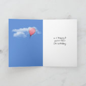 5e verjaardagskaart met kat en ballon kaart (Binnen)