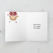 5e verjaardagskaart met schattige lieveheersbeestj kaart (Binnen)