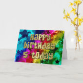 5e verjaardagskaart voor Bright sterren Kaart (Gele Bloem)