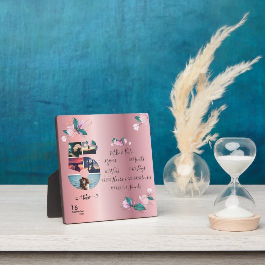 5e Verloving Jubileum voor bruiloft Foto collage Fotoplaat (Insitu)