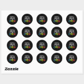 5e vijfde klas, eerste dag van de schooljongens ronde sticker (Vel)