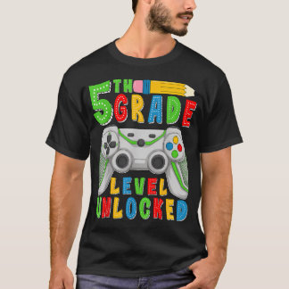 5e Vijfde Klas Niveau Ontgrendeld Terug Naar Schoo T-shirt