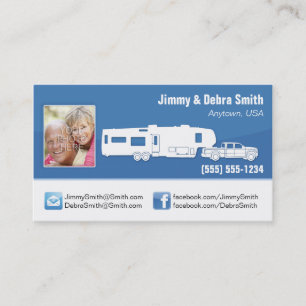 5e wiel-/kampeerkaarten visitekaartje