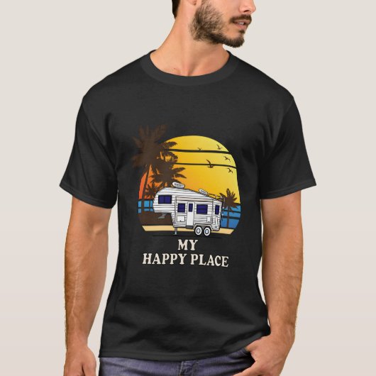 5e wiel mijn gelukkige plaats 5R camper T-shirt (Voorkant)
