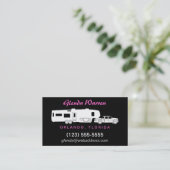 5e wiel RV Silhouette Calling Card Contactkaartje (Staand voorkant)