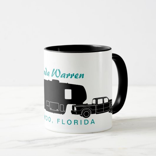 5e wiel RV Silhouette Graphic Mok (Voorkant rechts)