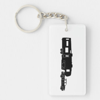5e wiel RV Silhouette op Sleutelhanger
