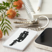 5e wiel/Speelgoed hellende silhouet op Sleutelhang Sleutelhanger (Voorkant Rechts)