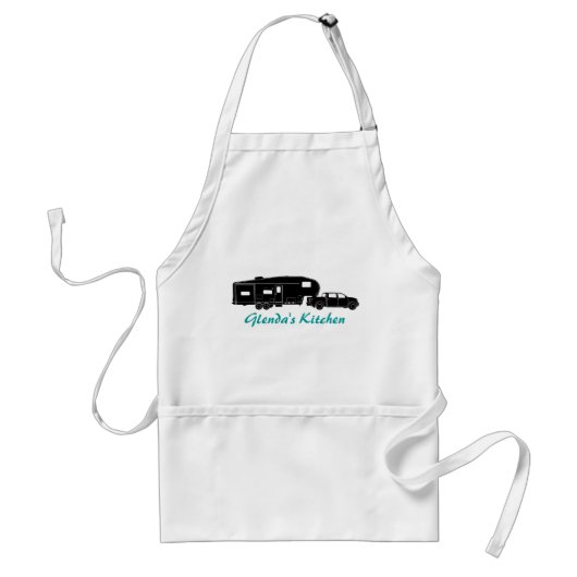 5e wiel/Speelgoed Huler Silhouette Graphic Standaard Schort (Voorkant)