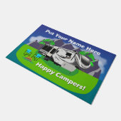 5e wieltrailer Depormat Happy Camper Design Deurmat (Schuin)