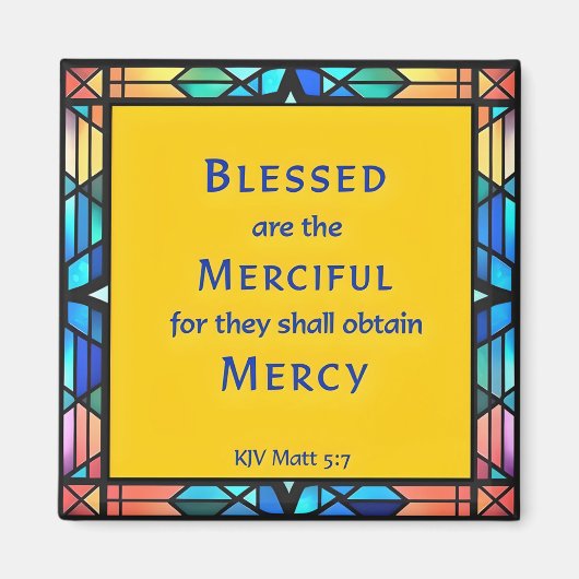 5e zaligheid van Jezus' preek op de berg Magneet (Voorkant)