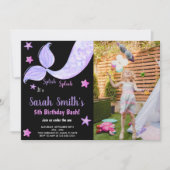 5e Zeemeermin Verjaardag Uitnodigingen met foto (Voorkant)