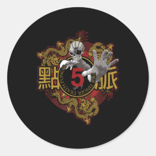 5fdp - Kung Fu Tattoo Ronde Sticker