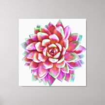 5ft x 5ft extra grote succulent canvas print