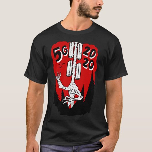 5G 2020. Het hoofd van de Conspiracy Tower. T-shirt (Voorkant)