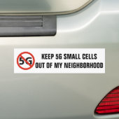 5G, niet in Mijn Band bumper sticker (Op auto)