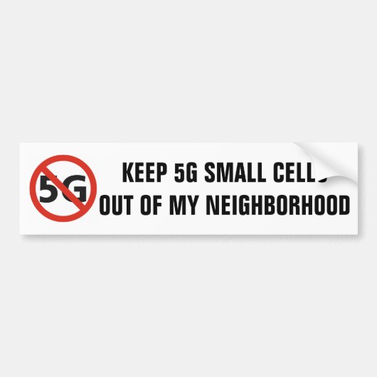 5G, niet in Mijn Band bumper sticker (Voorkant)