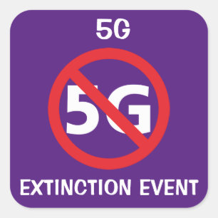 5G Uitbraakgebeurtenis Vierkante Sticker