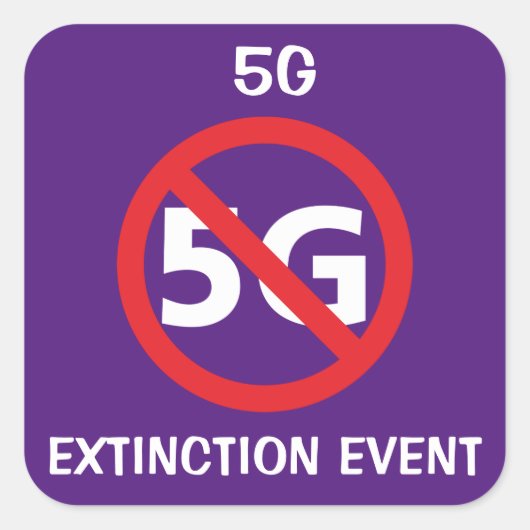 5G uitstervingsgebeurtenis Vierkante Sticker (Voorkant)
