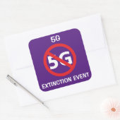 5G uitstervingsgebeurtenis Vierkante Sticker (Envelop)
