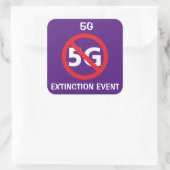 5G uitstervingsgebeurtenis Vierkante Sticker (Tas)