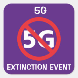 5G uitstervingsgebeurtenis Vierkante Sticker